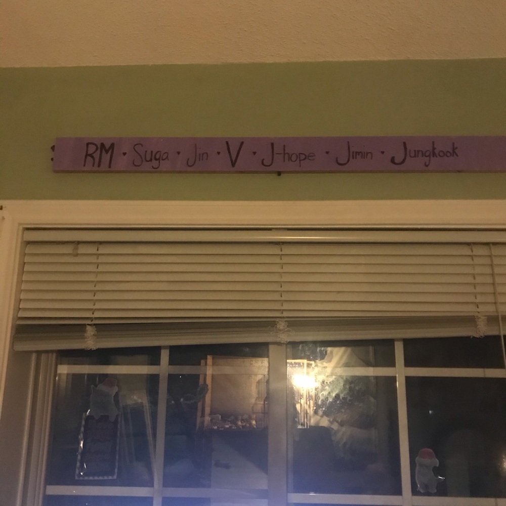 Hand made BTS Sign RM, Suga,jhope,jimin, Jungkook